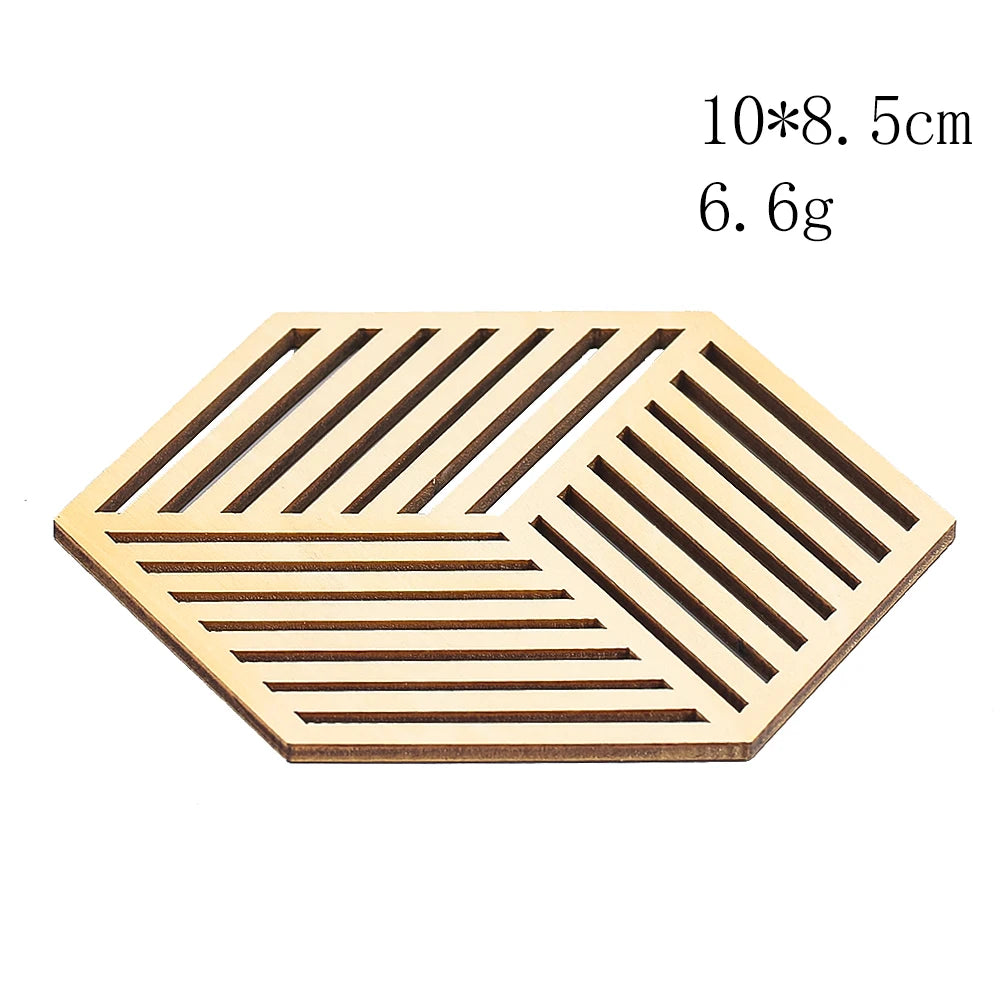 Kreativer Holz-Untersetzer im Cutout-Design – Dekorative Basis für Teekanne, Tisch & Küche im Boho Chic Stil