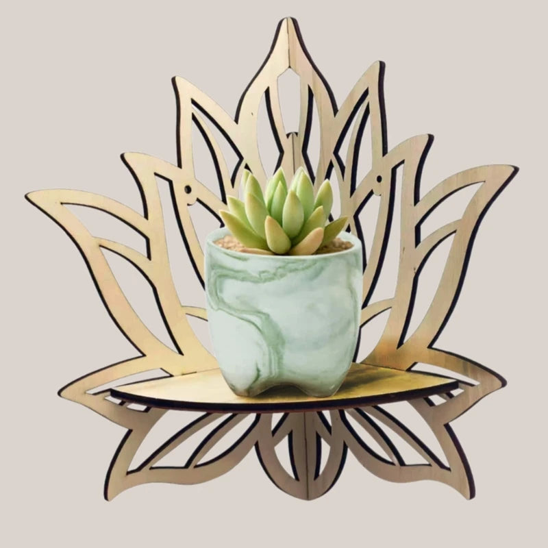 Elegantes Wandregal mit Blütenmuster – Stilvolle Aufbewahrung für Ihr Zuhause