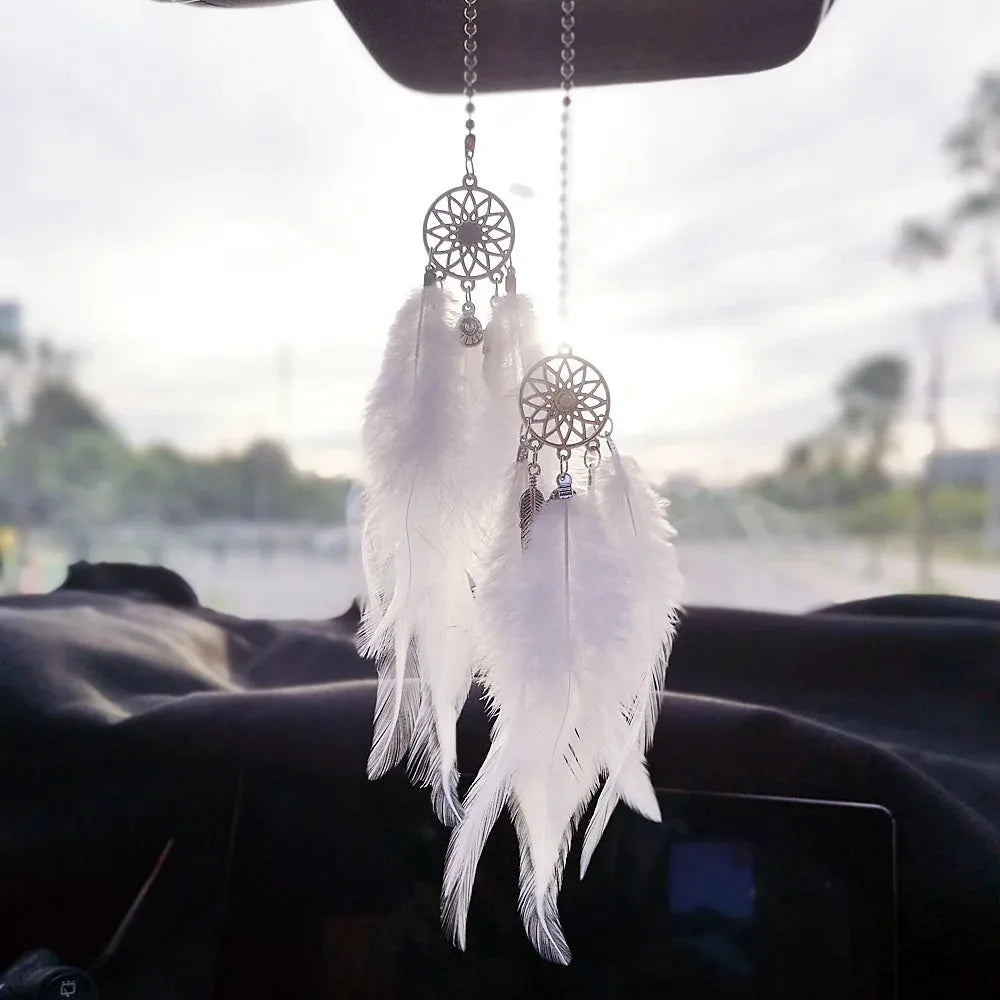 Mini Dream Catcher Auto-Anhänger – Dekorative Car Pendant für Glück und Schutz