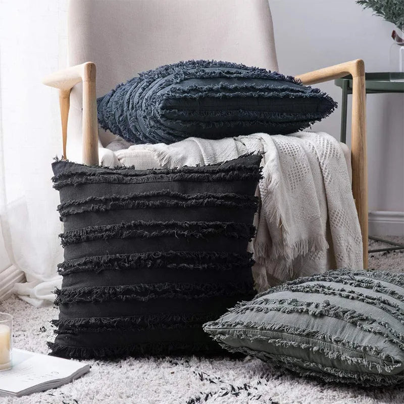 Nordic Boho Style Kissenbezug aus Baumwolle – Dekorative Sofakissen für Wohnzimmer & Zuhause