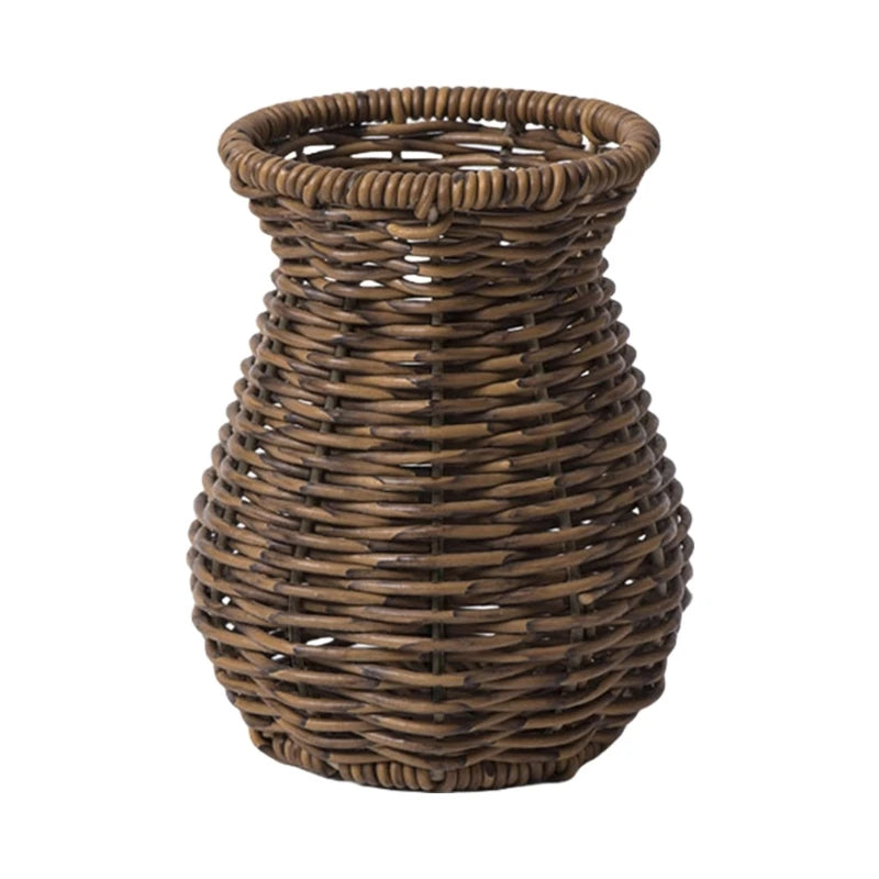 Rattan Woven Vase – Langlebige und Wasserdichte Dekovase für Trockene Blumen
