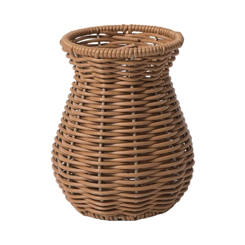 Rattan Woven Vase – Langlebige und Wasserdichte Dekovase für Trockene Blumen