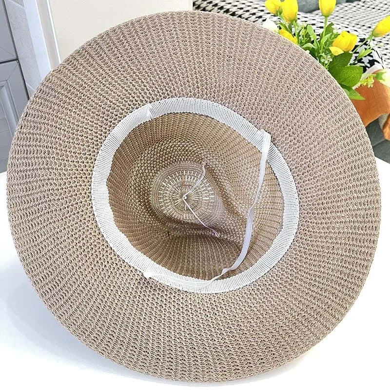 Sommerlicher Herren Strohhut – Atmungsaktiver Sonnenhut mit UV-Schutz für Outdoor, Angeln und Freizeit