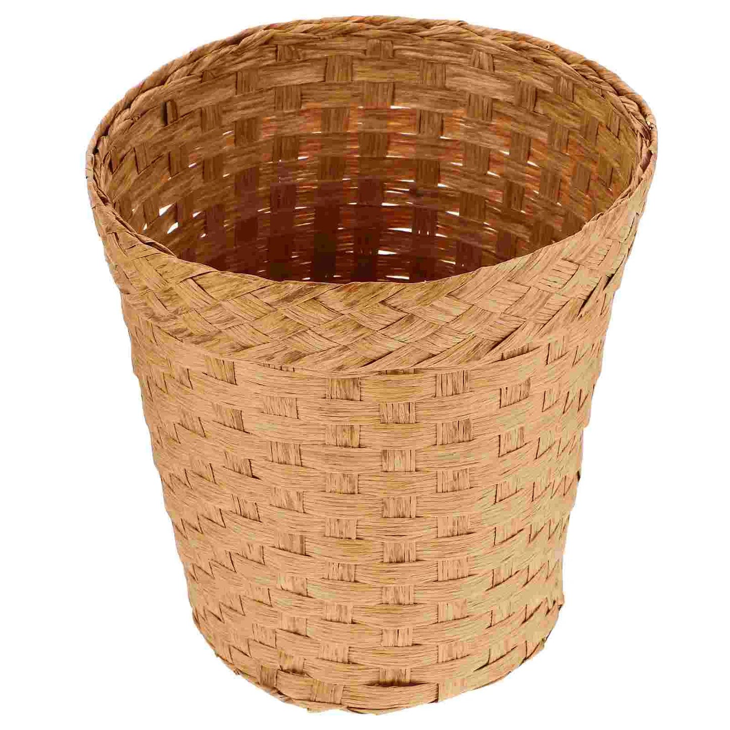 Handgewebter Rattan-Abfalleimer mit Deckel – Wicker Müllkorb für Bad, Schlafzimmer und Aufbewahrung