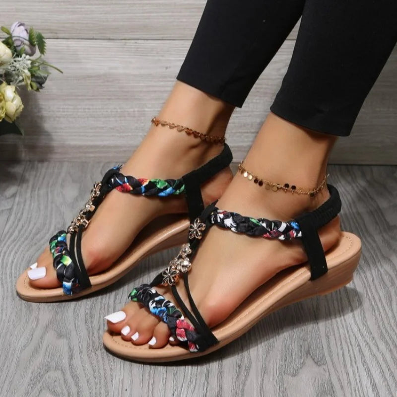 Bohemian Chic – Bequeme Sommer-Sandalen für Damen im Weave-Design