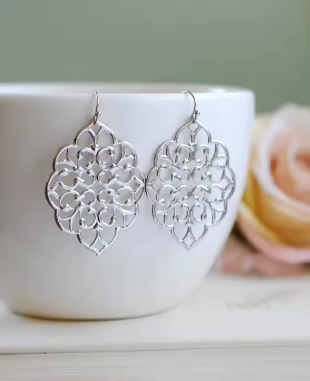 Elegant Boho Bohemian Moroccan Filigree Earrings – Perfect for Weddings and Gifts for Her