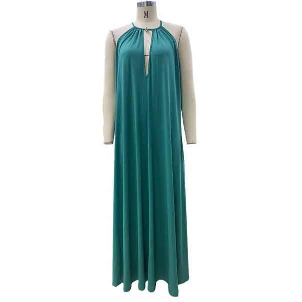 Sonnen-Göttin – Rückenfreies Boho-Maxikleid