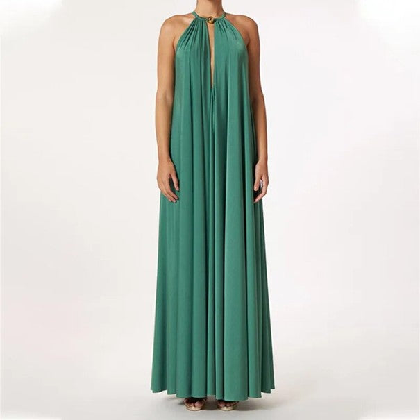 Sonnen-Göttin – Rückenfreies Boho-Maxikleid