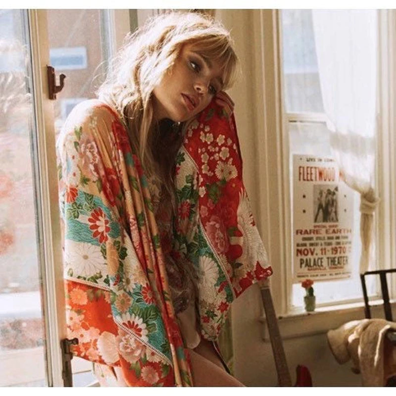 Floral Kimono Boho Cardigan