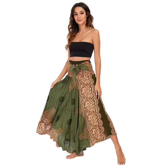 Boho Maxi Rock – Elegante Hippie Skirt für Strand, Urlaub und Alltag